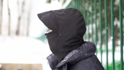 干掉头罩，专为头部保暖，让骑车比开车都热，暴风雪逆寒骑行还…