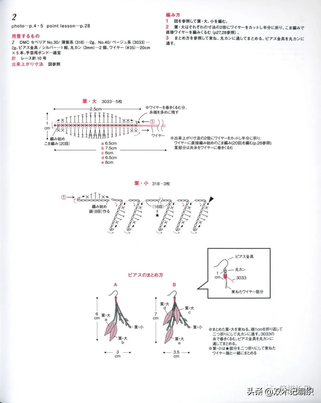 平面小饰物钩织教程,钩织端午节小饰物手链