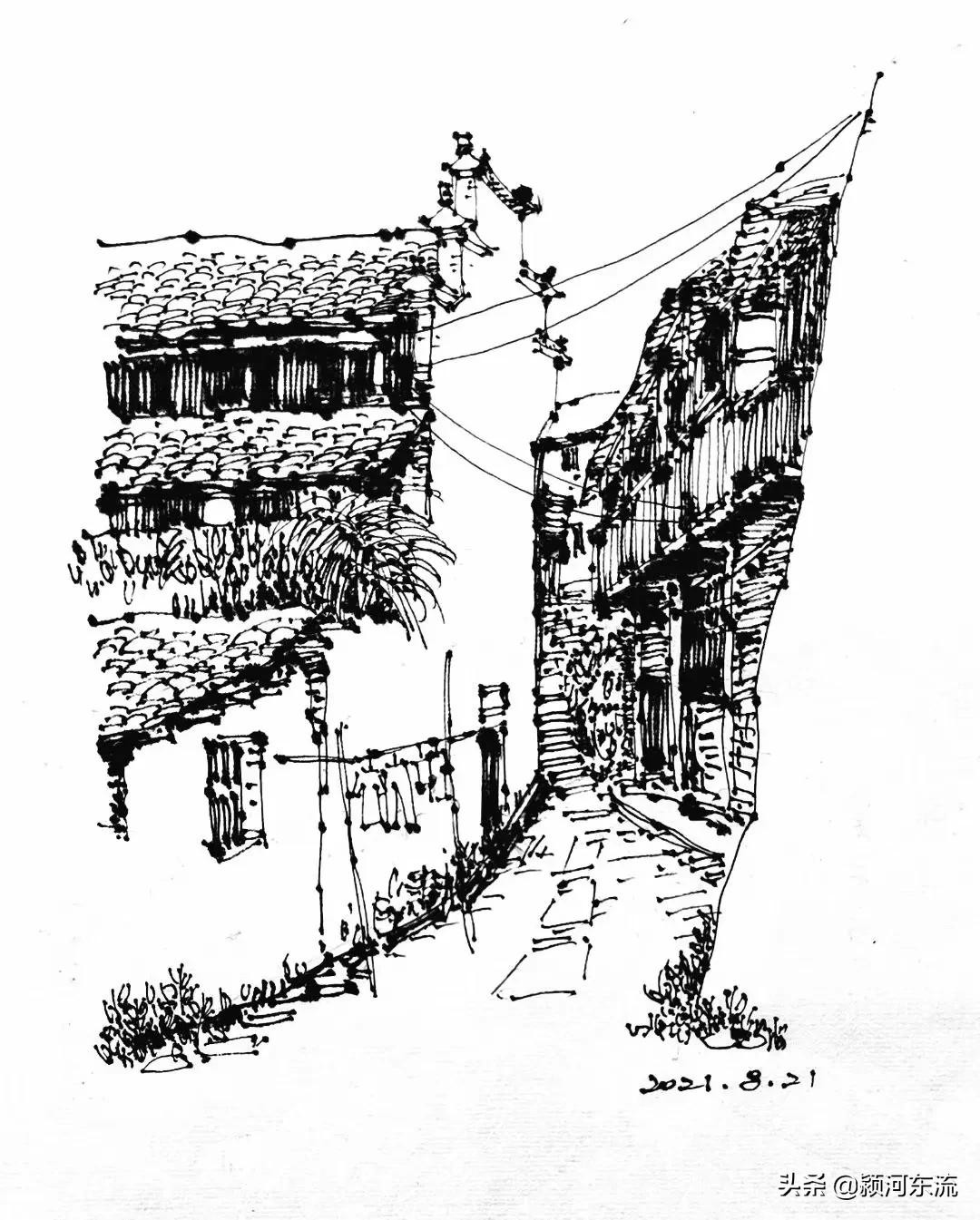 刘福建与他的钢笔画