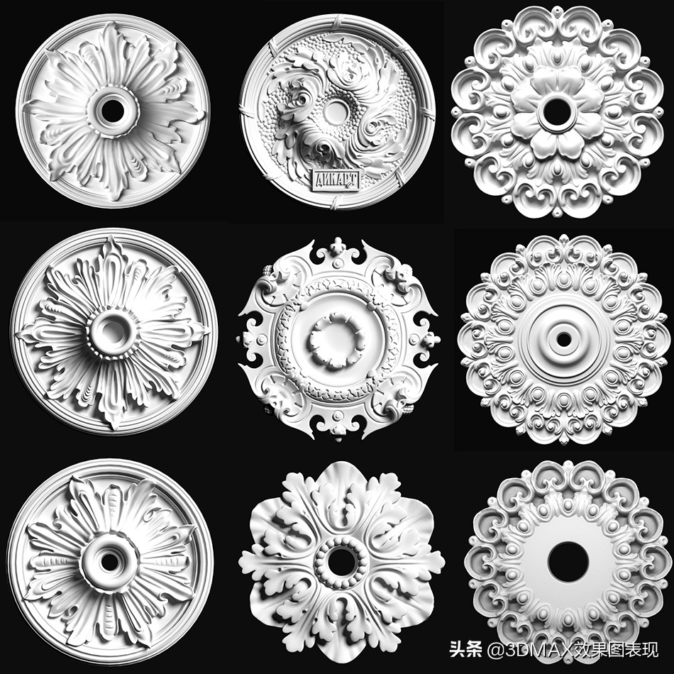 欧式建筑花纹装饰图,su欧式雕花模型