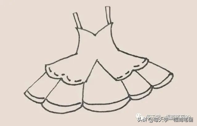 简笔画背带裙,简笔画教程大全书包