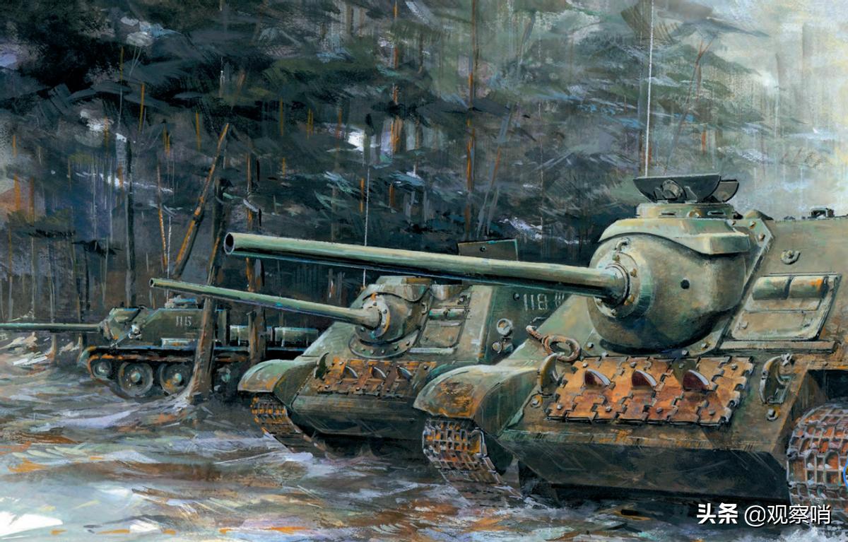 su-100反坦克炮,su100坦克歼击车二战生产多少辆