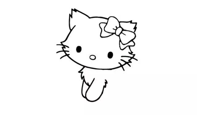萌萌哒小猫咪简笔画,超萌小猫咪简笔画
