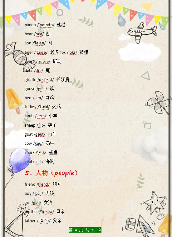 冀教版小学英语单词汇总带音标的,英语26个字母正确发音和单词音标