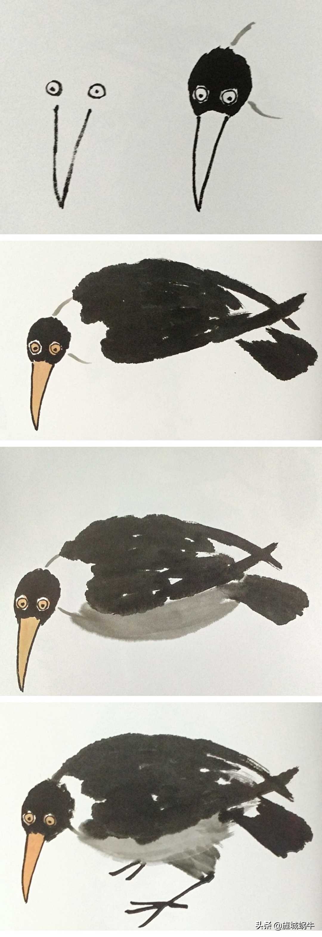 一学就会的禽鸟画法书,禽鸟的画法大全图解