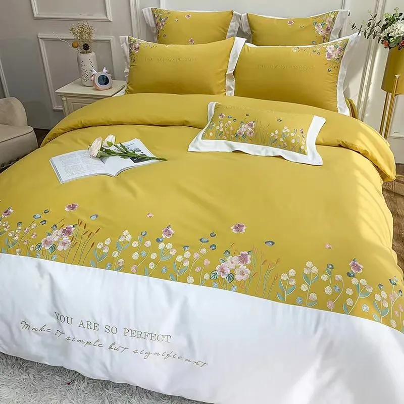 冬季全棉磨毛四件套被套公主风,碎花被套四件套100%全棉公主风