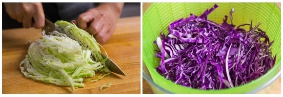 烘焙芝麻酱卷心菜,沙拉酱芝麻酱卷心菜