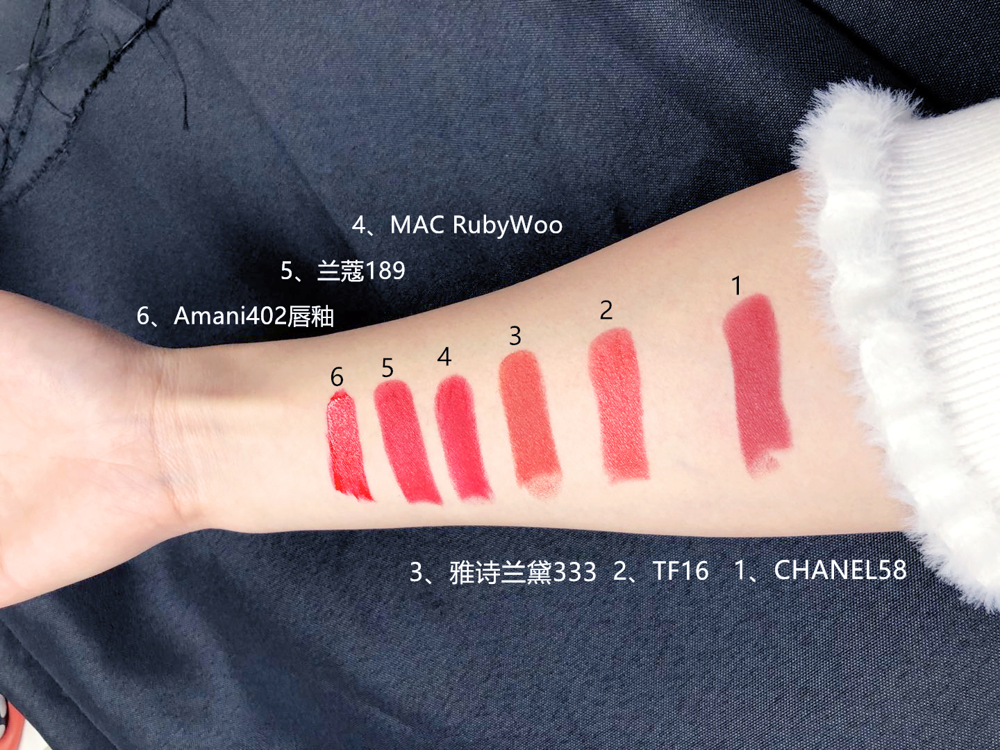 女生必备冬季口红排行榜,秋冬女生必备口红试色推荐