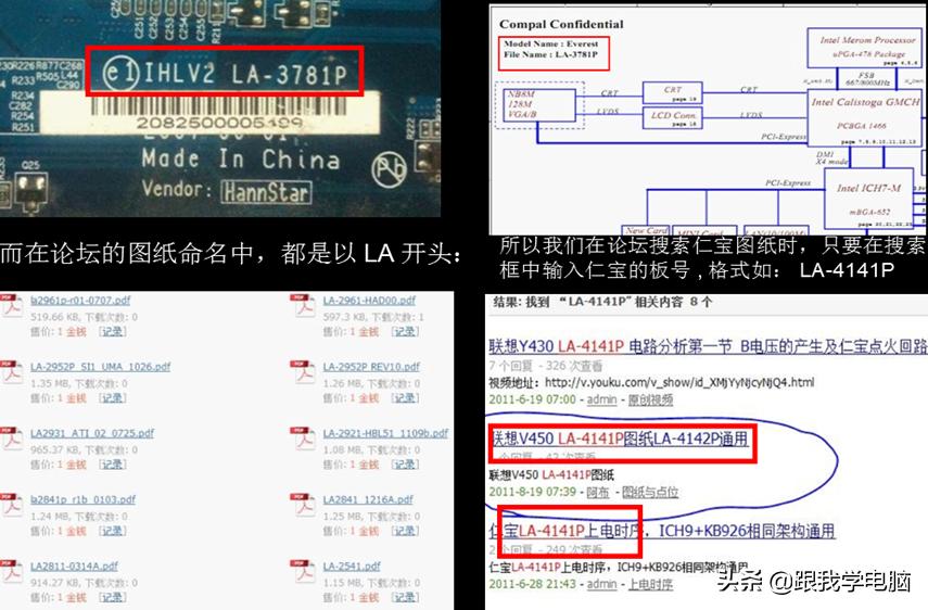 笔记本主板代工厂板号识别方法，学懂后可以找到对应的电路图