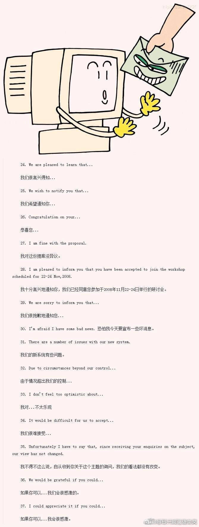 商务英文邮件必背100句,商务英语邮件问候语常用语有哪些