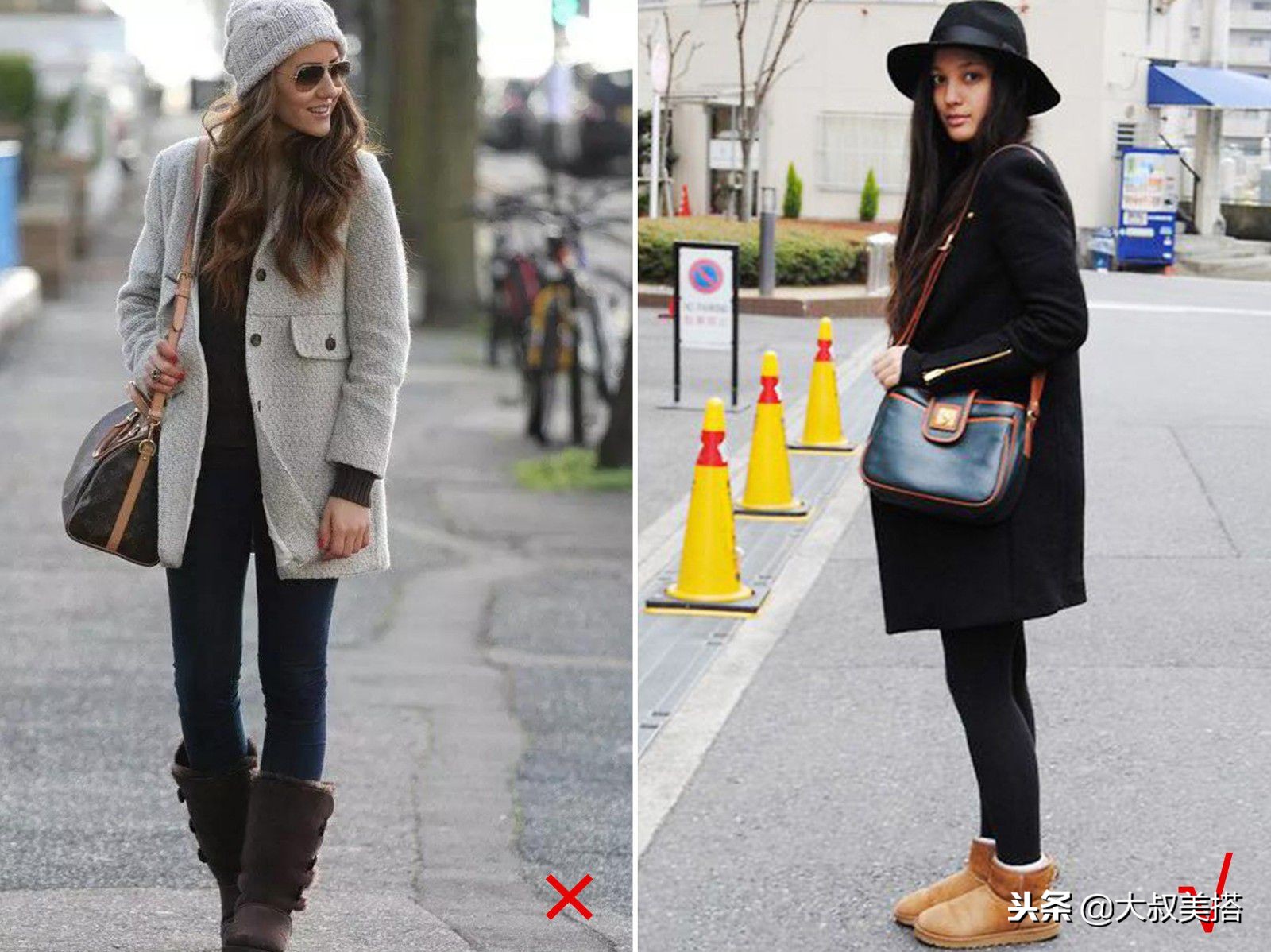 冬季女生穿雪地靴,冬天穿雪地靴好看吗