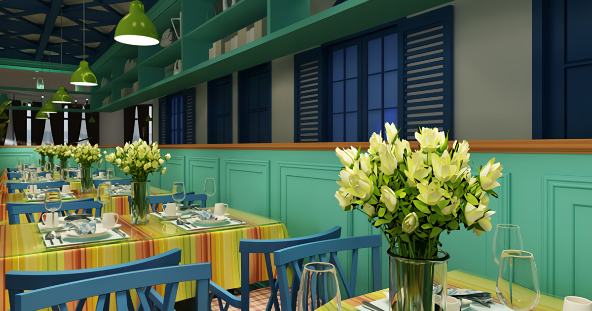 10万元客餐厅装修设计,清新餐厅装修设计公司推荐