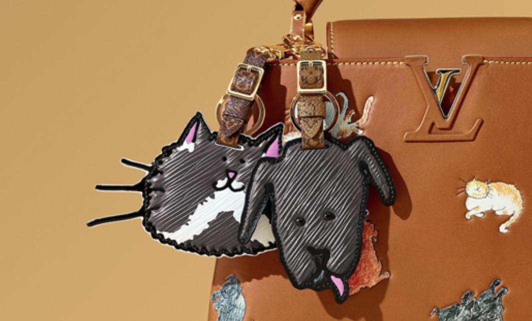 lv猫咪联名款包包,lv老花与猫联名