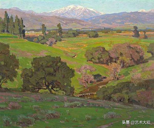 美国当代风景油画写生作品,美国大峡谷古典风景油画