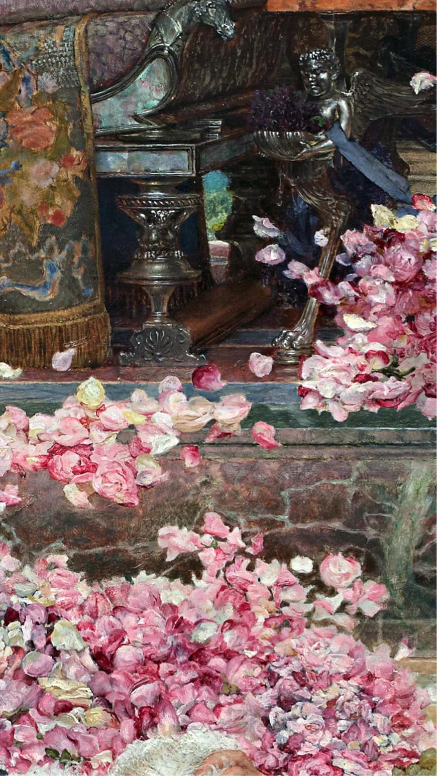 玫瑰花瓣一片一片飘落在眼前,玫瑰花瓣一片片凋落在眼前