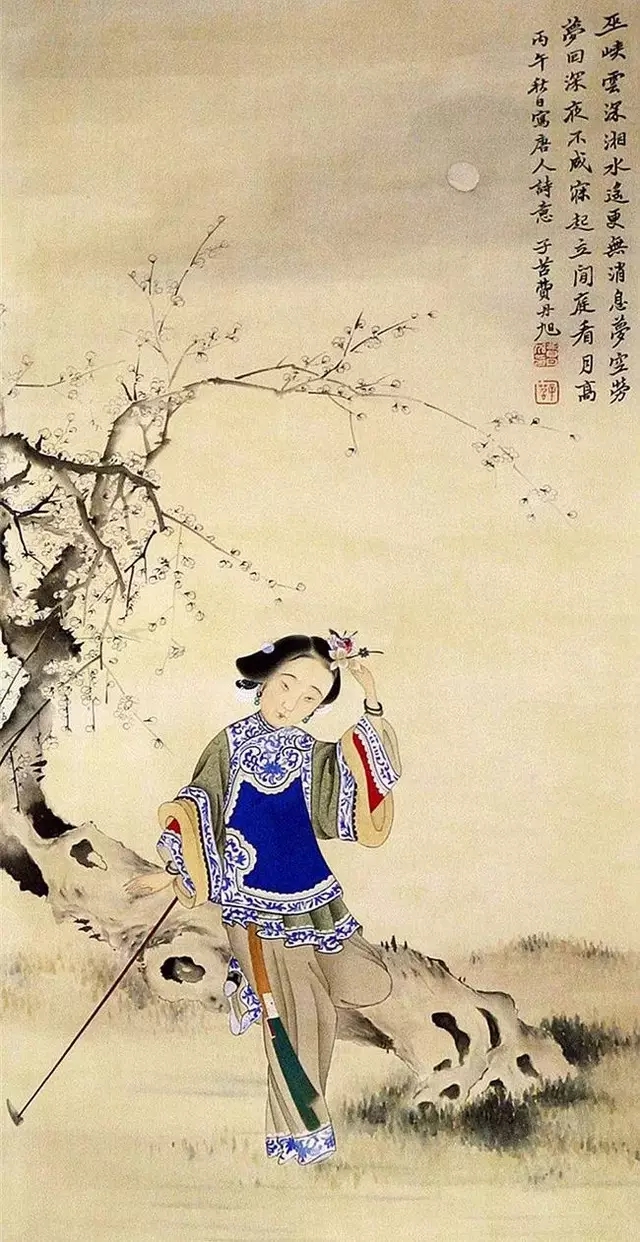 清代名家费丹旭笔下仕女图,费丹旭仕女画高清