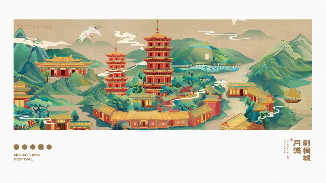 国潮风格的礼盒包装设计,融合中国传统文化的设计