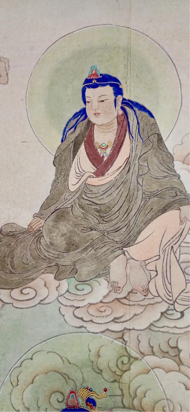 观音菩萨三十二像工笔画,观世音菩萨画像工笔画