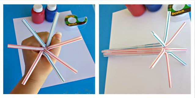 烟火手工创意,幼儿创意烟花作品