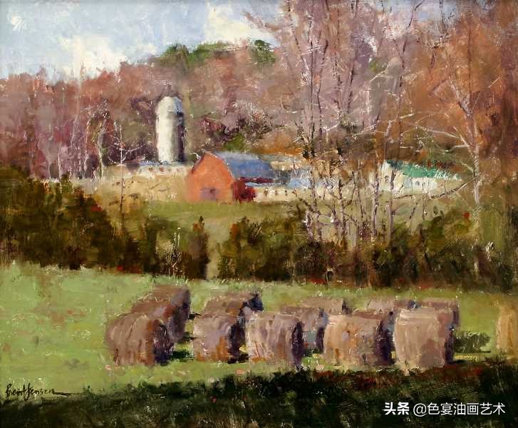 现代风景油画高清大图,后现代油画素材