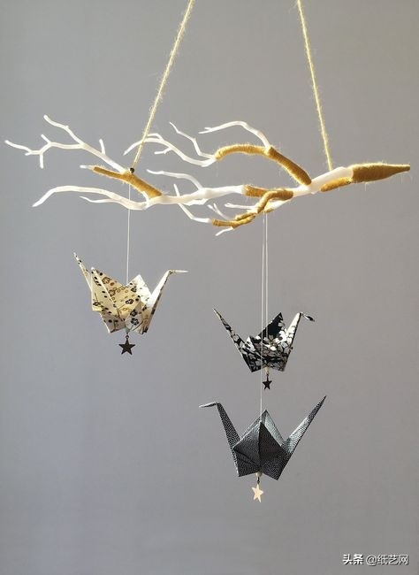 diy手工千纸鹤,diy千纸鹤挂件详细教程