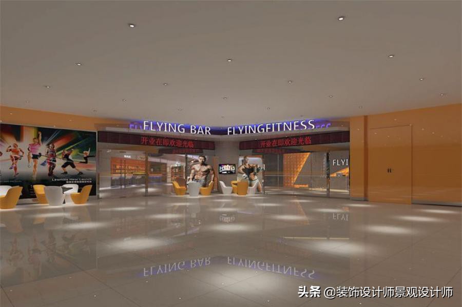 公司健身房设计效果图,书房健身房二合一设计效果图