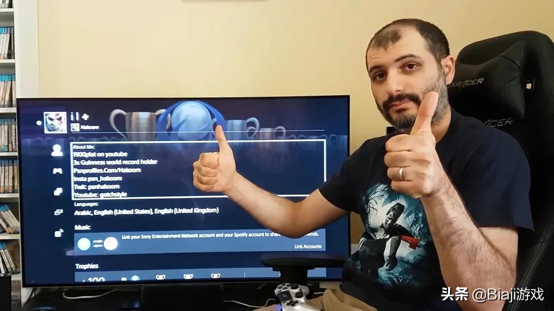 “肝帝”沙特游戏玩家为获得白金奖杯不知疲倦