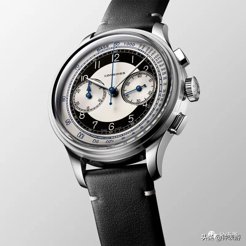 浪琴康卡斯双时区红针计时码表,浪琴的复古计时码表