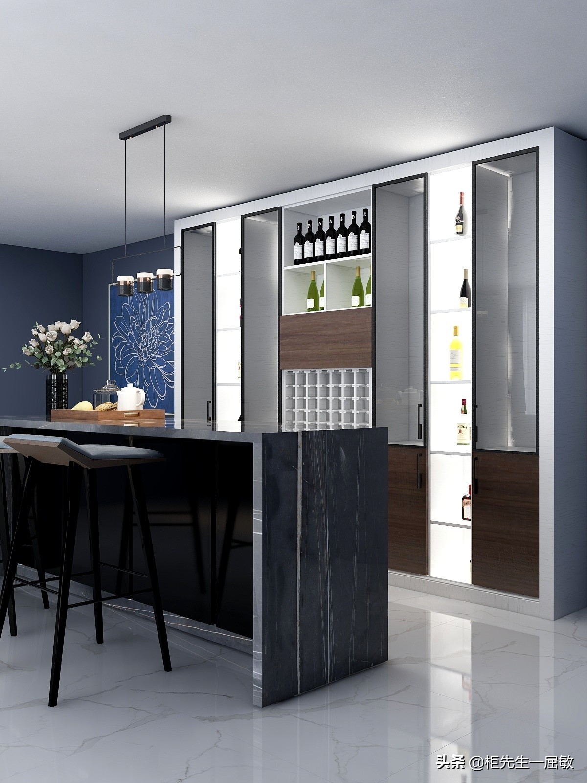 新中式整体酒柜效果图简单又漂亮,最美观实用酒柜2022年