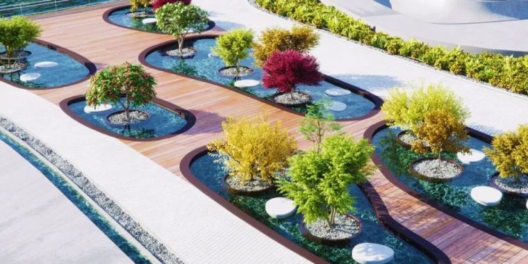 一条景观步道,一条景观路设计图片