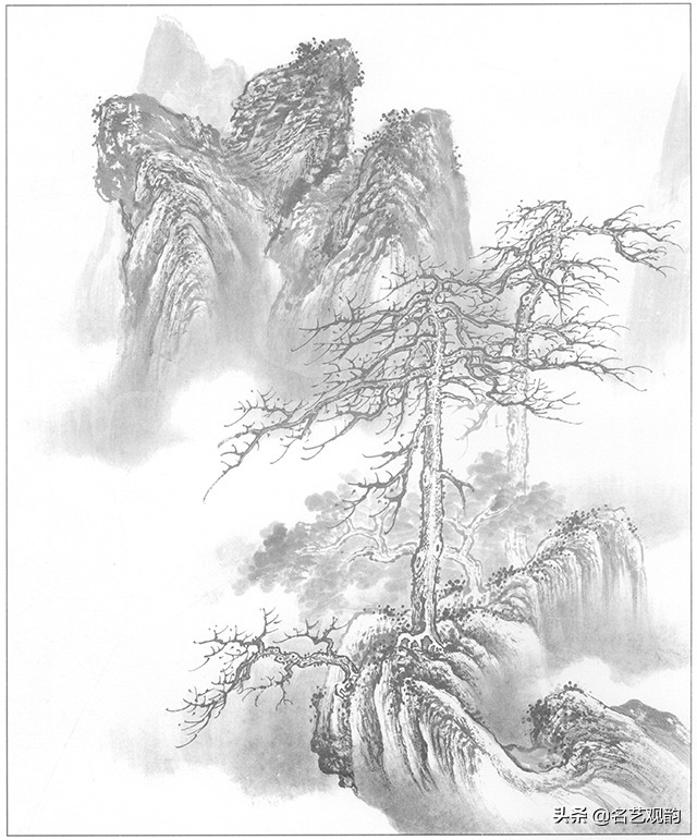 国画山水画作品欣赏简单,山水画稿大全集写意