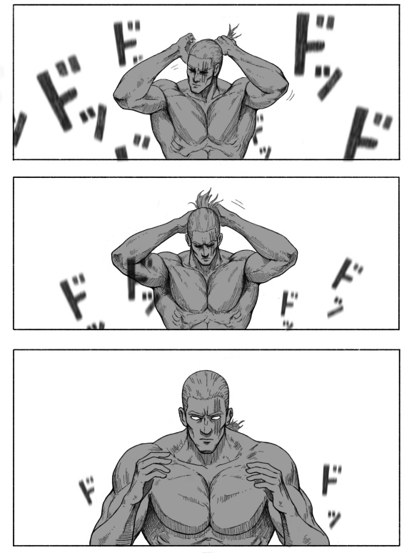 一拳超人原版漫画饿狼vs埼玉,一拳超人漫画vs重制版