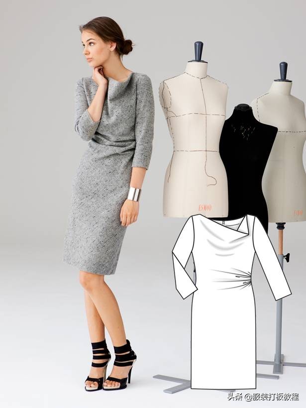 时装设计图手绘教程,服装制版图案大全