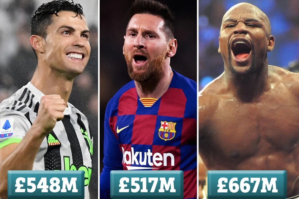 c罗和梅西总收入,c罗和梅西一年谁收入最高
