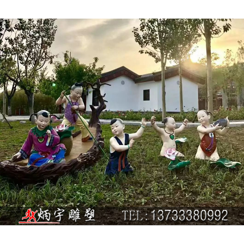 民俗文化雕塑批发,玻璃钢民俗文化雕塑安装