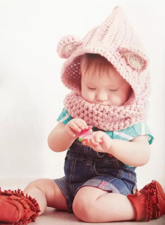 新生儿露头顶半头帽子编织教程,宝宝的薄帽子织法和教程