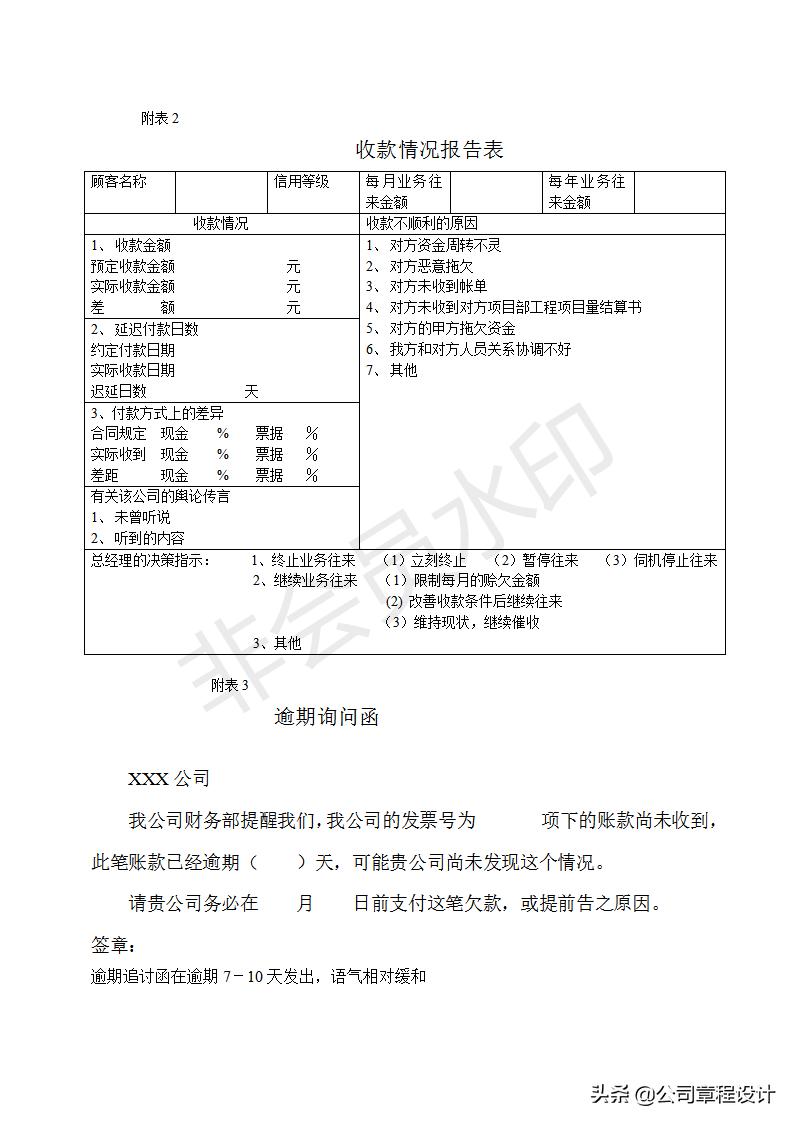应收账款的催收管理制度,公司应收账款管理流程