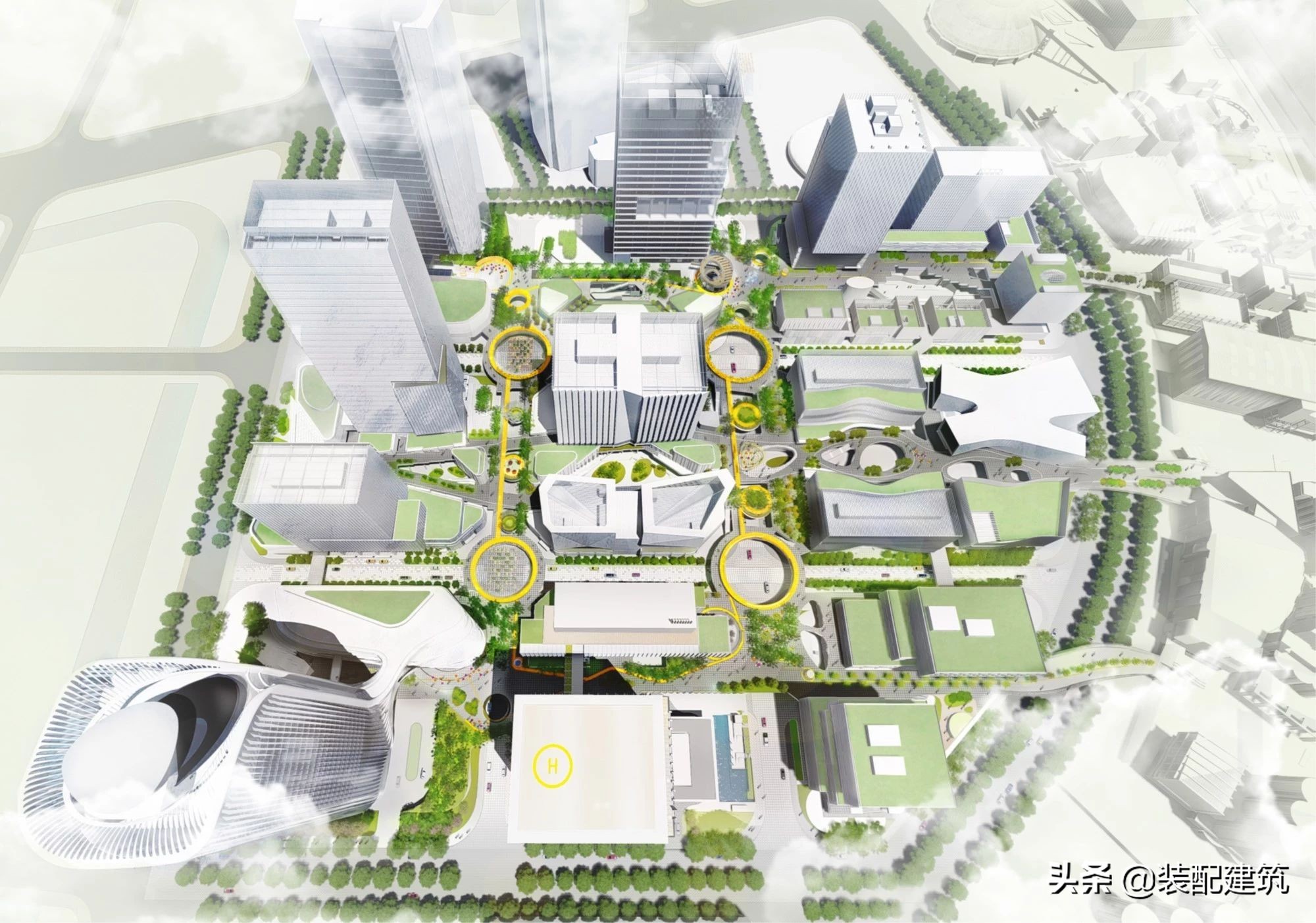 上海黄浦江边的标志性建筑,徐汇滨江西岸传媒港广告设计