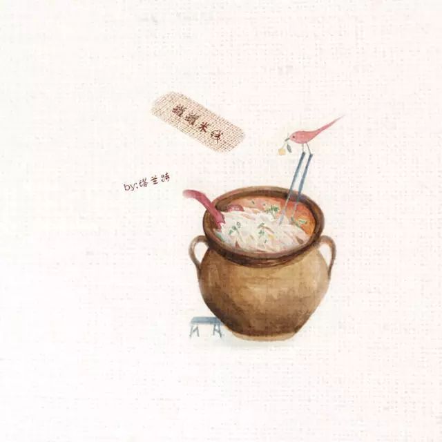 日本插画师的美食插画手绘图片,适合临摹的美食插画