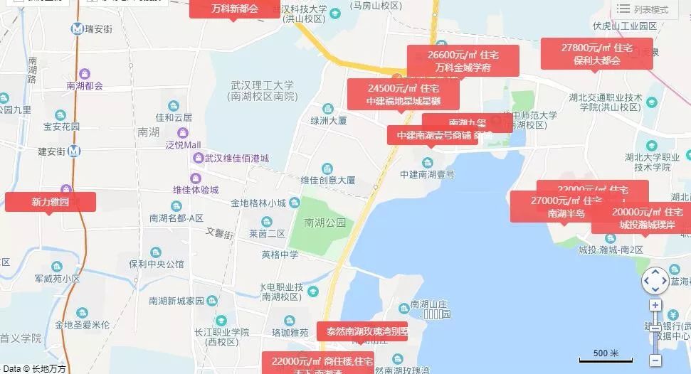 南湖房价一览表,南湖未来的新盘