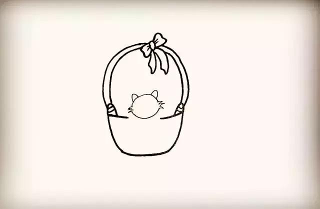 萌萌哒小猫咪简笔画,超萌小猫咪简笔画