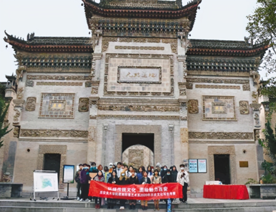 西安历史古建图,西安历史建筑手绘图