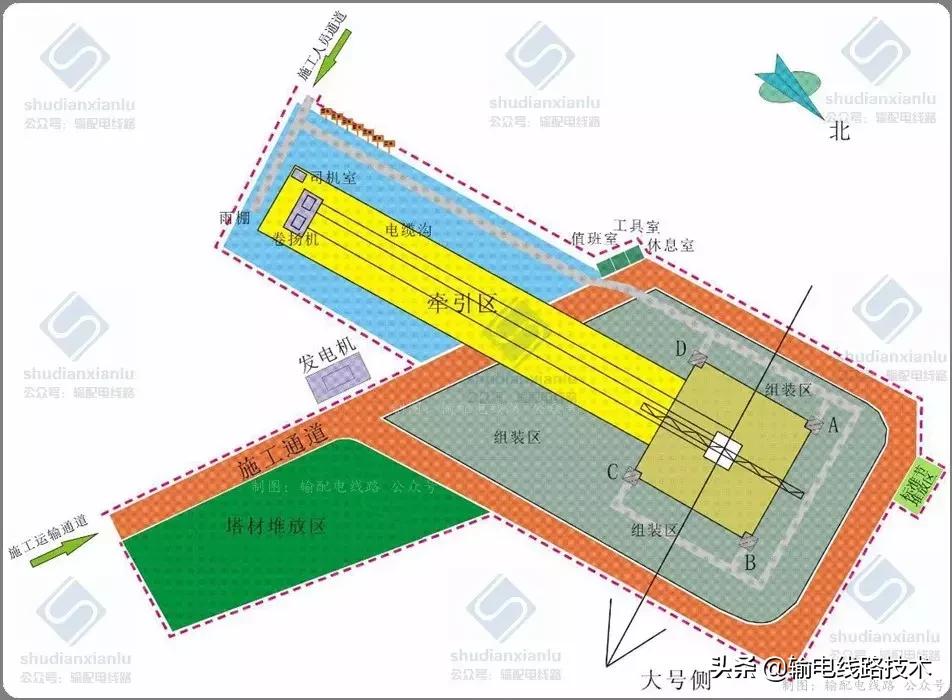 内悬浮抱杆组塔施工步骤,企业自己造超大型落地双平臂抱杆