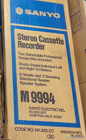 三洋sanyo4波段收音机，单卡带四喇叭收录机音响M9994