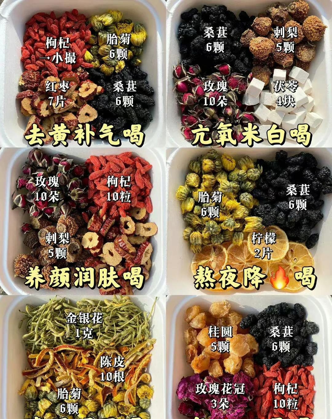 48种花茶搭配合集,48款养生花茶赶紧收藏吧