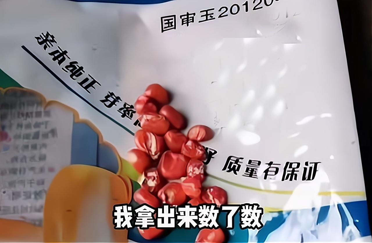 农民伯伯买4800粒玉米种子，倒出来数完只有3118粒，网友大骂商家