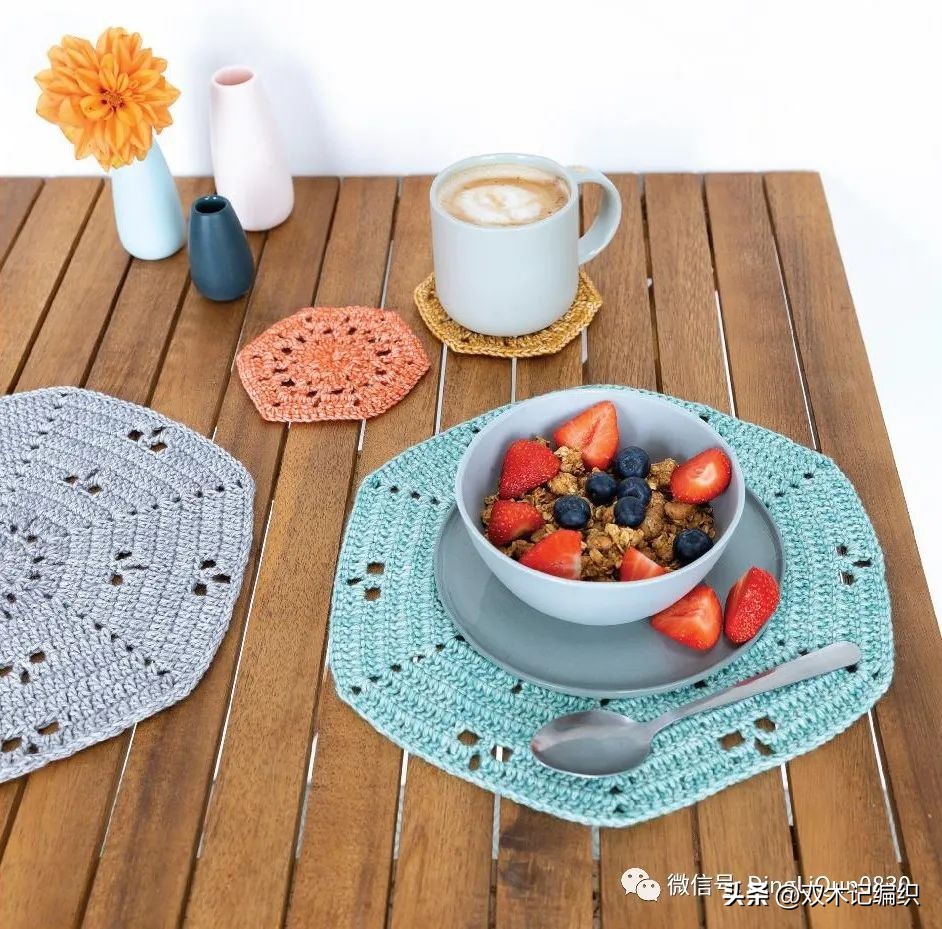 钩编简单六边形图解,钩编花样图案大全