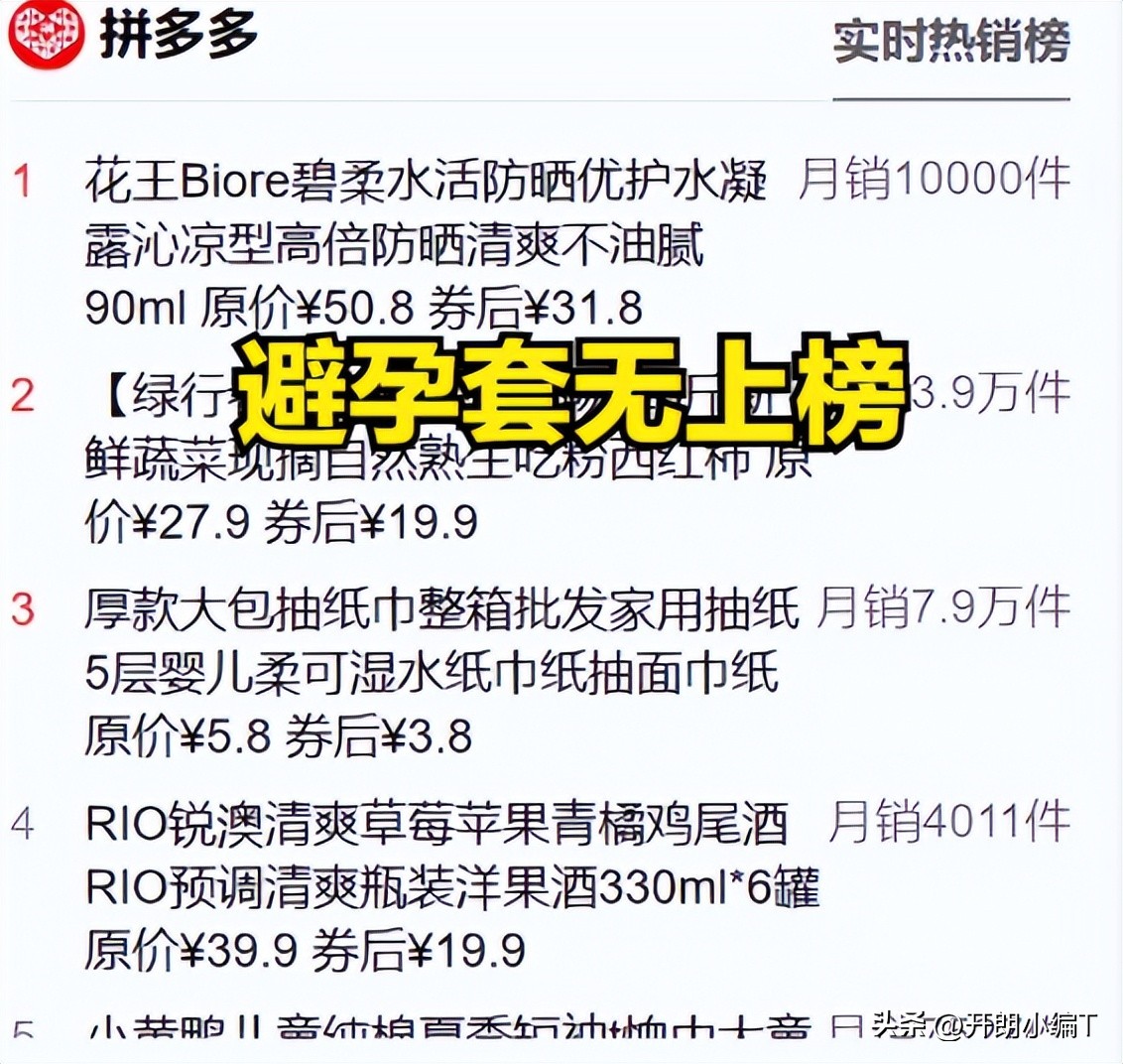 五一假期临近，避孕套热销排行榜出炉，你买对了吗？