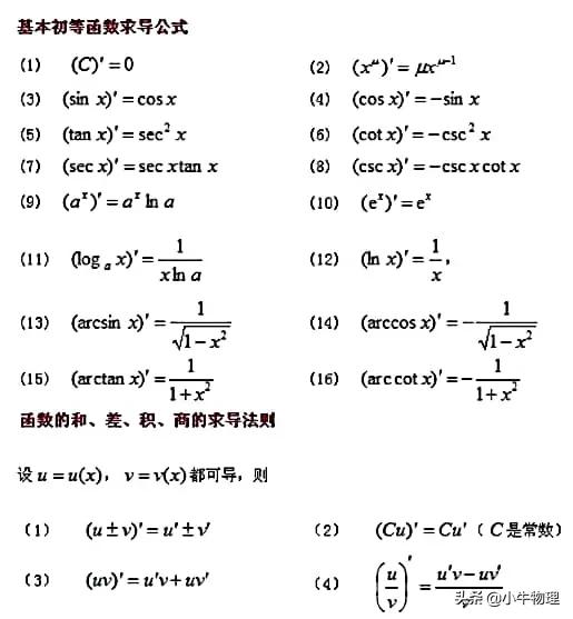 导数在物理的运用,导数积分在高中物理的应用