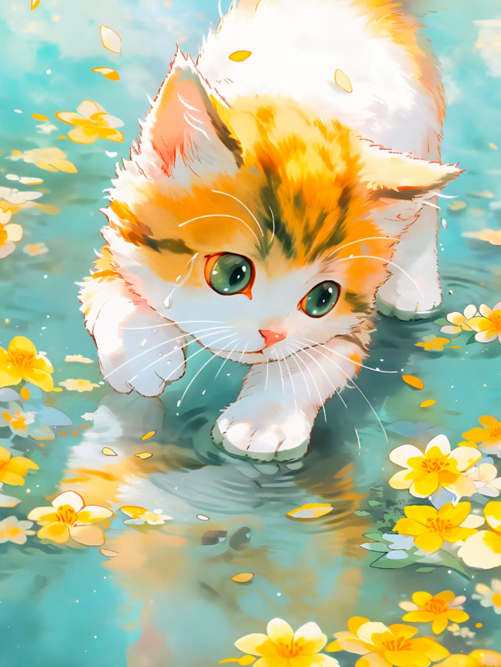 猫咪高清壁纸4k全屏60帧,萌萌哒粉色花篮里的猫咪图片壁纸